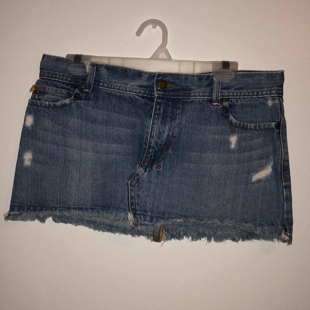 Hollister Distressed Denim Skirt Size 7